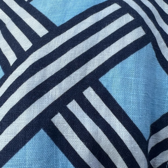 Draper James Linen Lattice Button Front Midi Dress - Picture 4 of 10